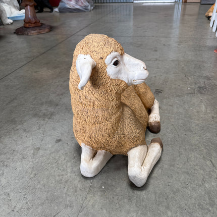 Resting Baby Merino Lamb Life Size Statue