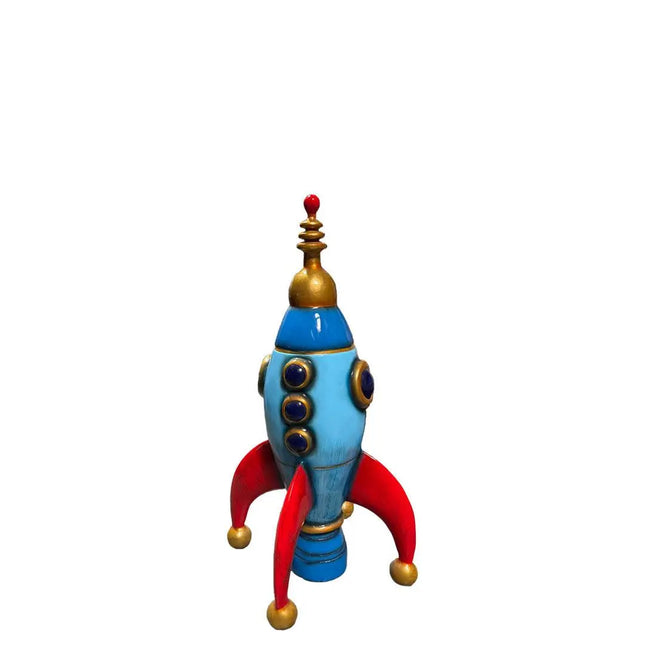 Blue Toy Rocket Over Sized Statue LM Treasures - T