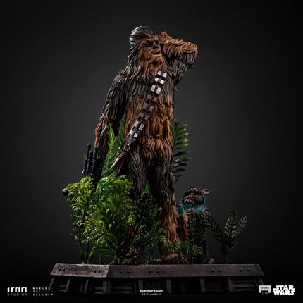Star Wars Chewbacca and Tokkat Art Scale 1/10 Statue Iron Studios LM Treasures - IR