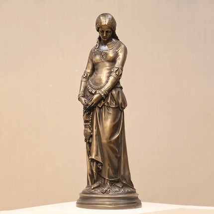 Small Medieval Lady Table Top Statue