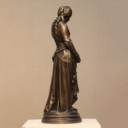 Small Medieval Lady Table Top Statue