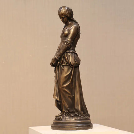 Small Medieval Lady Table Top Statue