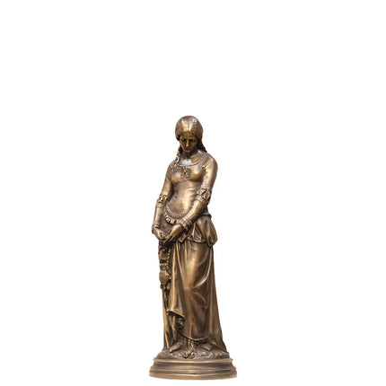 Small Medieval Lady Table Top Statue