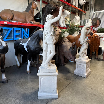 Lion Hunter On Base Life Size Statue