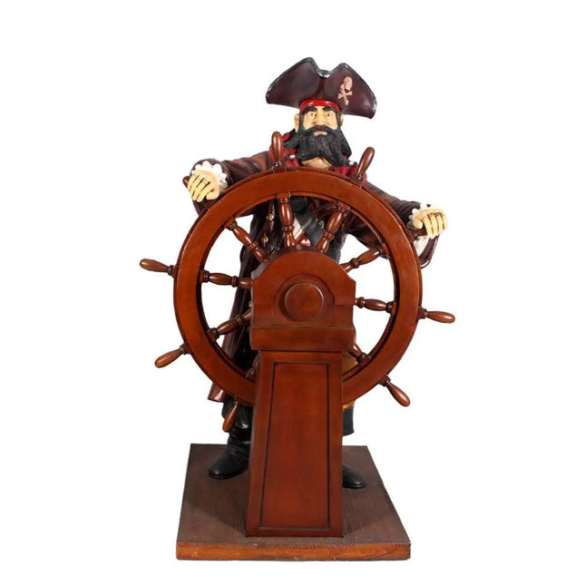 Pirate Steering Wheel Life Size Statue LM Treasures - H