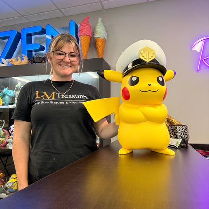 Pokemon Captain Pikachu Funism Table Top Statue LM Treasures - F
