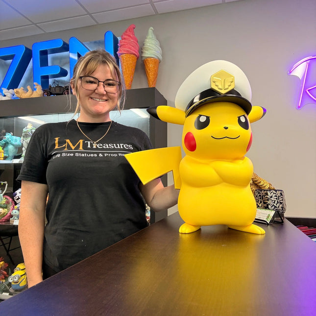 Pokemon Captain Pikachu Funism Table Top Statue LM Treasures - F