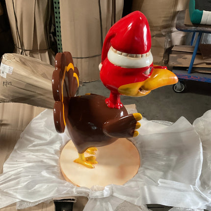 Comic Christmas Turkey Life Size Statue - LM Treasures
