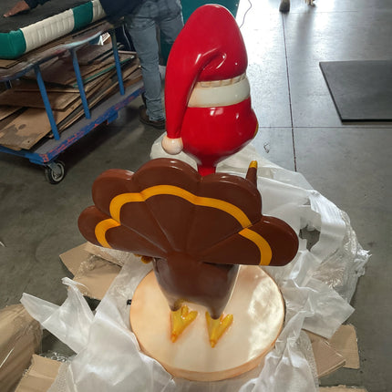 Comic Christmas Turkey Life Size Statue - LM Treasures