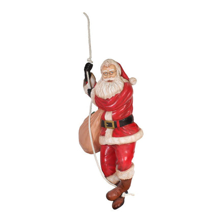 Santa Claus Climbing Rope Life Size Statue - LM Treasures 