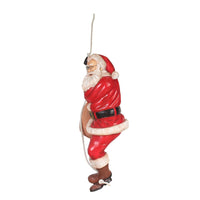 Santa Claus Climbing Rope Life Size Statue - LM Treasures 