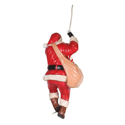 Santa Claus Climbing Rope Life Size Statue - LM Treasures 