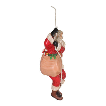 Santa Claus Climbing Rope Life Size Statue - LM Treasures 