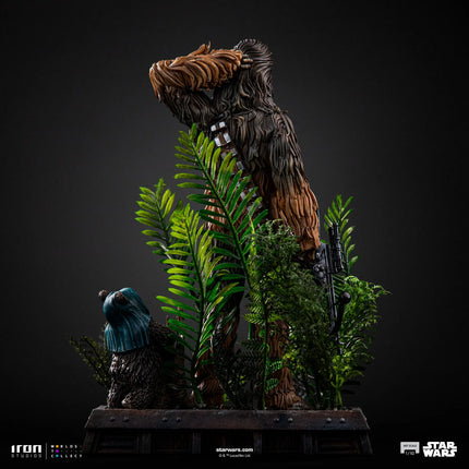 Star Wars Chewbacca and Tokkat Art Scale 1/10 Statue Iron Studios LM Treasures - IR