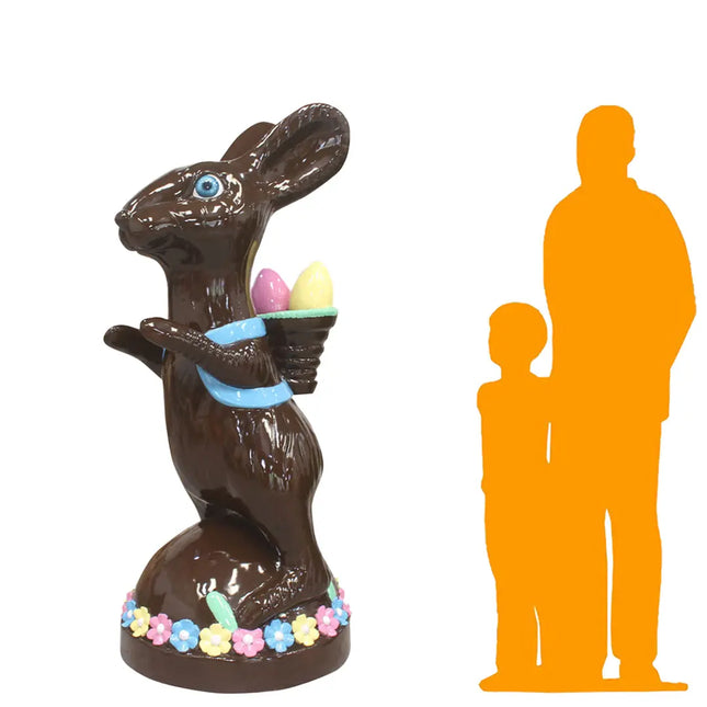Chocolate Easter Bunny on Base Life Size Statue LM Treasures - T