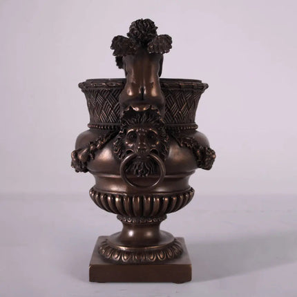 Small Bronze Angels and Lion Urn Statue LM Treasures - H