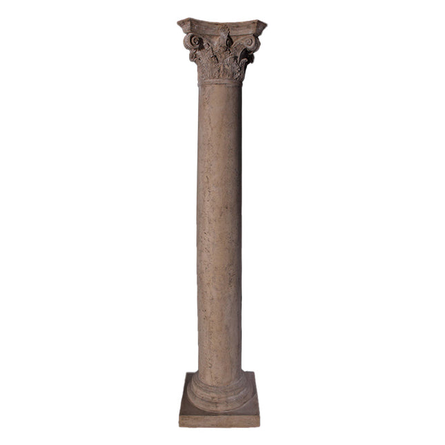 Single Corinthian Stone Pillar Column Statue