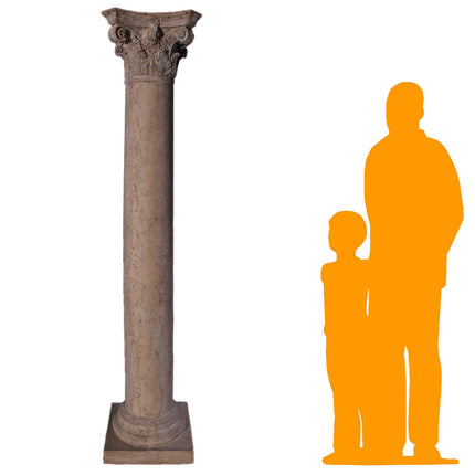 Single Corinthian Stone Pillar Column Statue