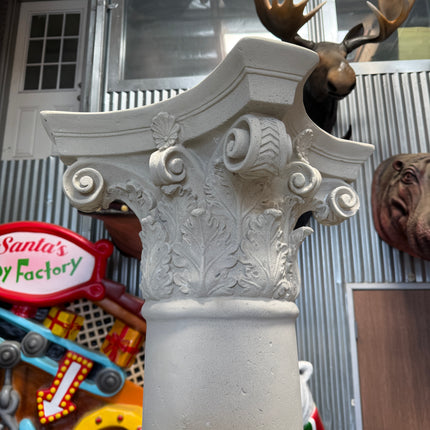 Single Corinthian Stone Pillar Column Statue