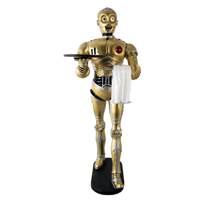 Android Gold Robot Droid Butler Life Size Statue - LM Treasures 