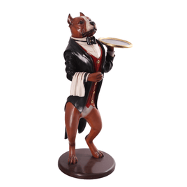 Pit Bull Butler Statue - LM Treasures 