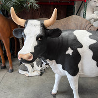 Large Holstein Cow Life Size Statue - LM Treasures 