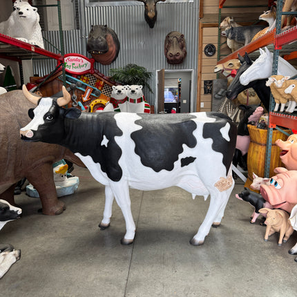 Large Holstein Cow Life Size Statue
