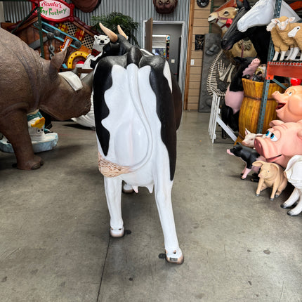 Large Holstein Cow Life Size Statue