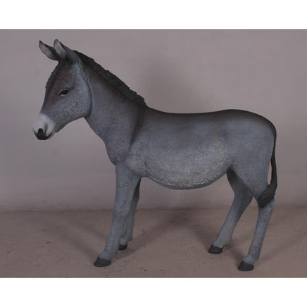 Gray Donkey No Basket Life Size Statue - LM Treasures 