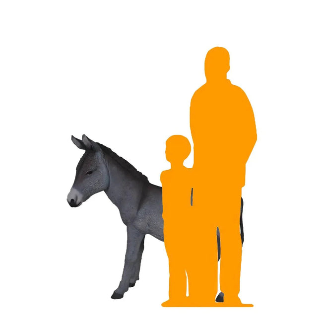 Gray Donkey No Basket Life Size Statue LM Treasures - H