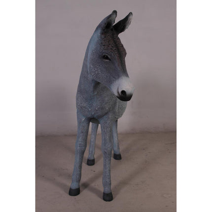 Gray Donkey No Basket Life Size Statue - LM Treasures 