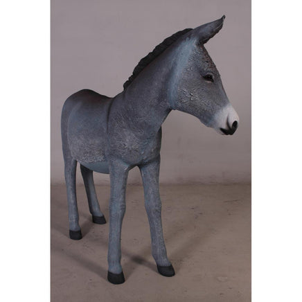 Gray Donkey No Basket Life Size Statue - LM Treasures 