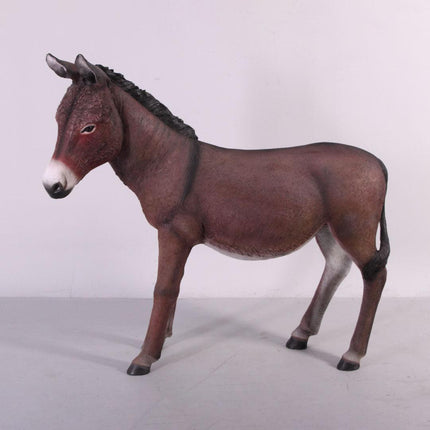 Brown Donkey No Basket Life Size Statue