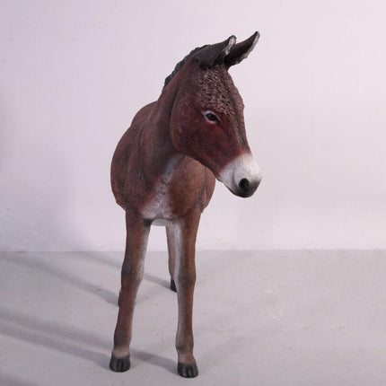 Brown Donkey No Basket Life Size Statue