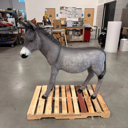 Gray Donkey No Basket Life Size Statue LM Treasures - H