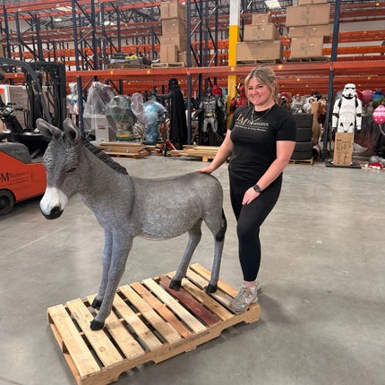Gray Donkey No Basket Life Size Statue LM Treasures - H