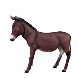 Brown Donkey No Basket Life Size Statue - LM Treasures 