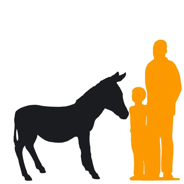 Brown Donkey With Basket Life Size Statue LM Treasures - H