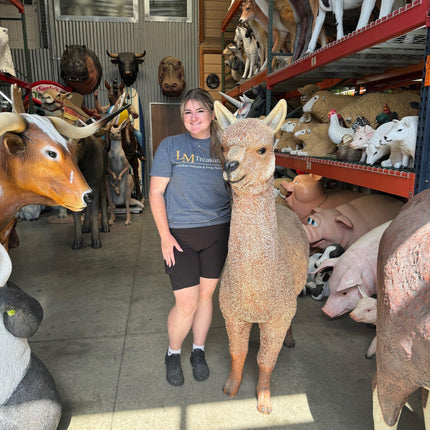 Alpaca Life Size Statue
