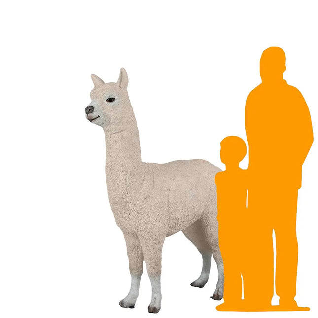 Light Brown Alpaca Life Size Statue - LM Treasures