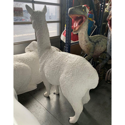 White Alpaca Life Size Statue
