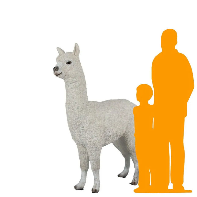 White Alpaca Life Size Statue LM Treasures - H
