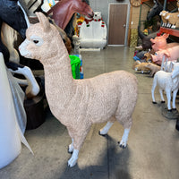 Light Brown Alpaca Life Size Statue