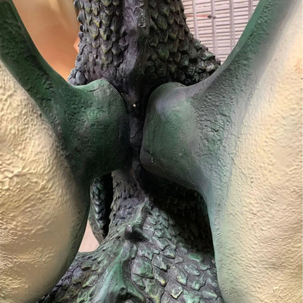 Green Dragon On Post Life Size Statue LM Treasures - H