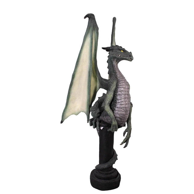 Green Dragon On Post Life Size Statue LM Treasures - H