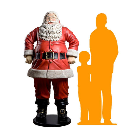 Jolly Santa Claus Christmas Life Size Statue - LM Treasures 