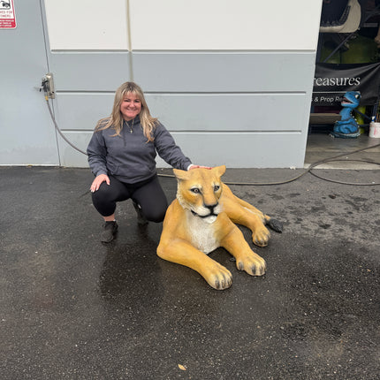 Laying Lioness Life Size Statue