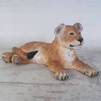 Resting Lion Cub Life Size Statue - LM Treasures 