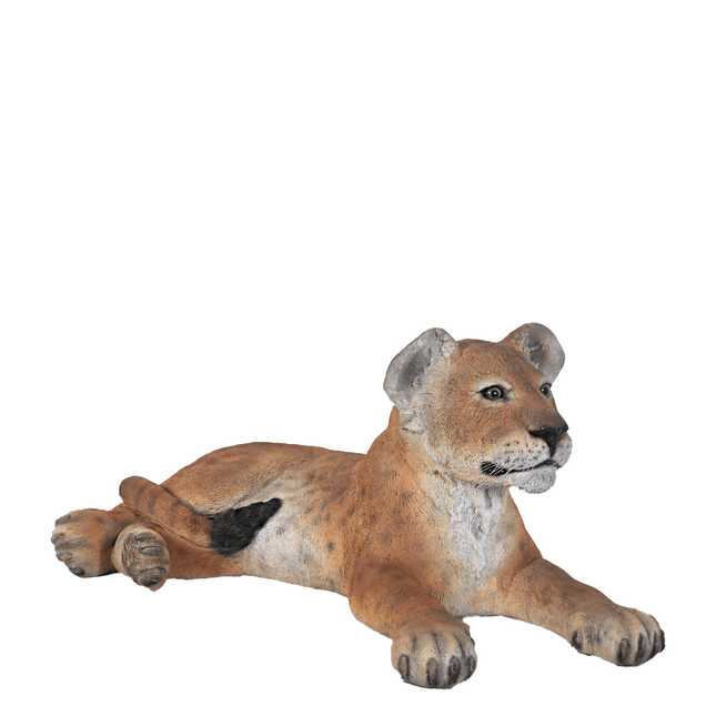 Resting Lion Cub Life Size Statue - LM Treasures 