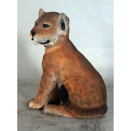 Lion Cub Sitting Life Size Statue - LM Treasures 